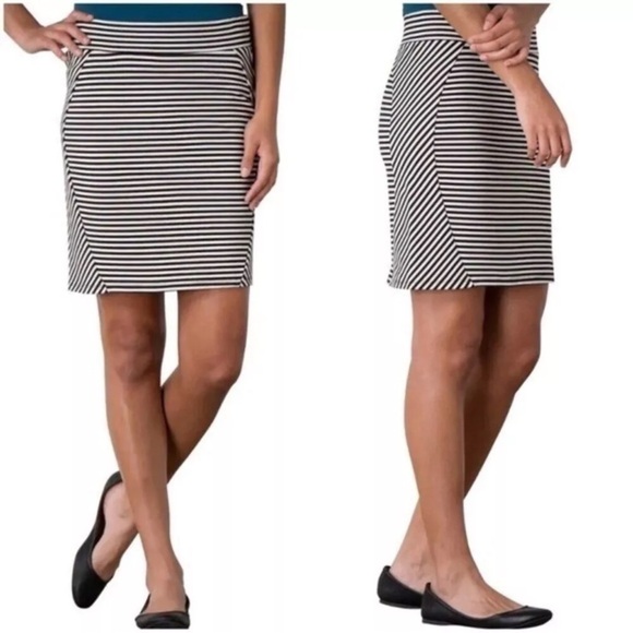 Toad & co. Women’s stripe skirt size medium brown - Picture 1 of 5